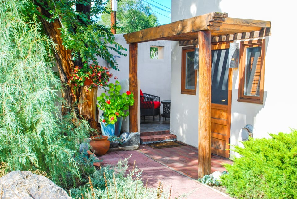 Your private entrance and patio await