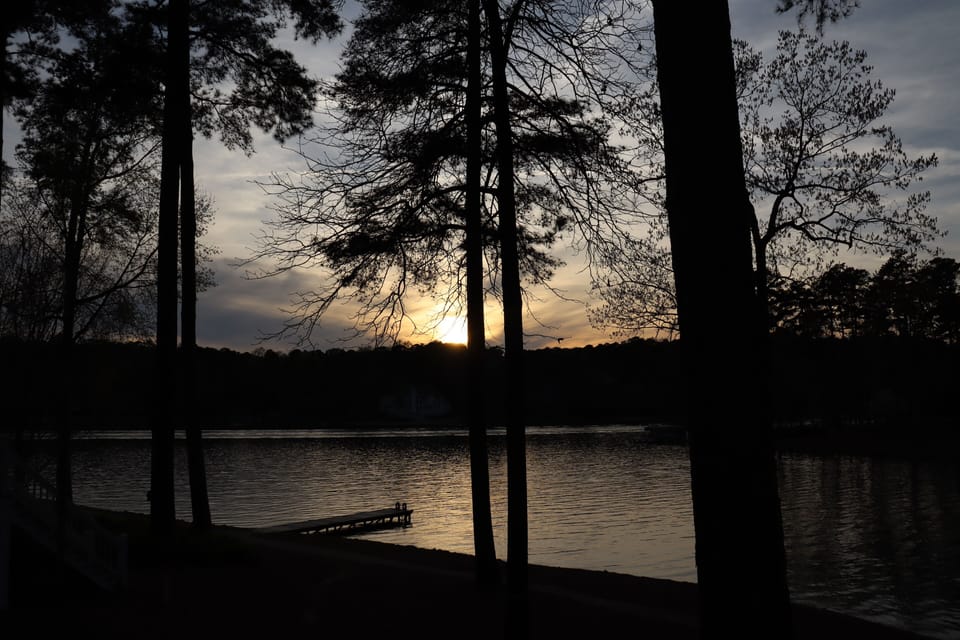 same view at sunset.  we have amazing sunset views!!
