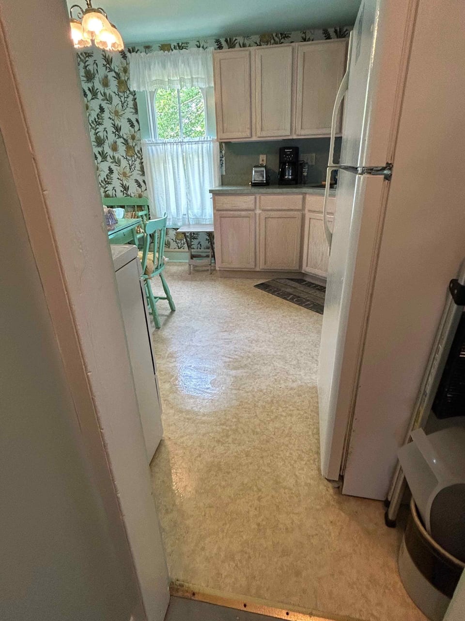 Top of staircase Lloking into kitchen to your right