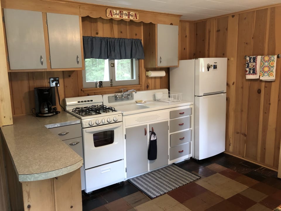 New stove and refrigerator for cooking and cooling.