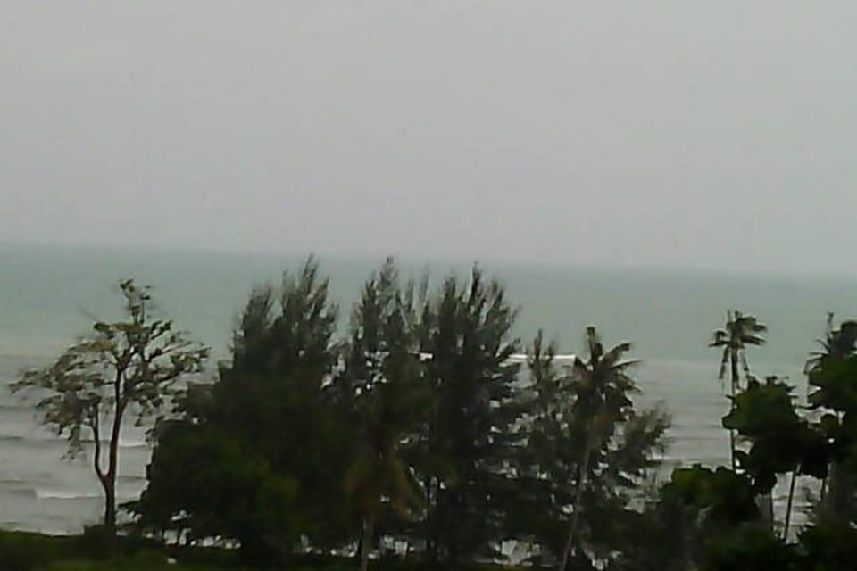 Beach across the villa