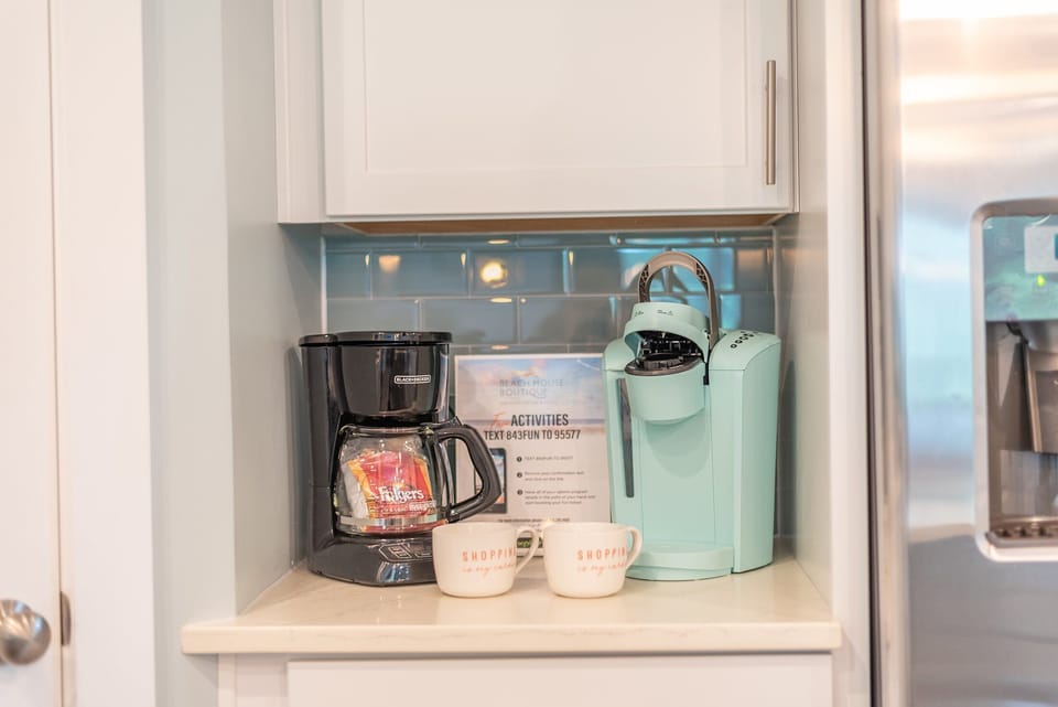 Regular coffee maker and Keurig coffee pot