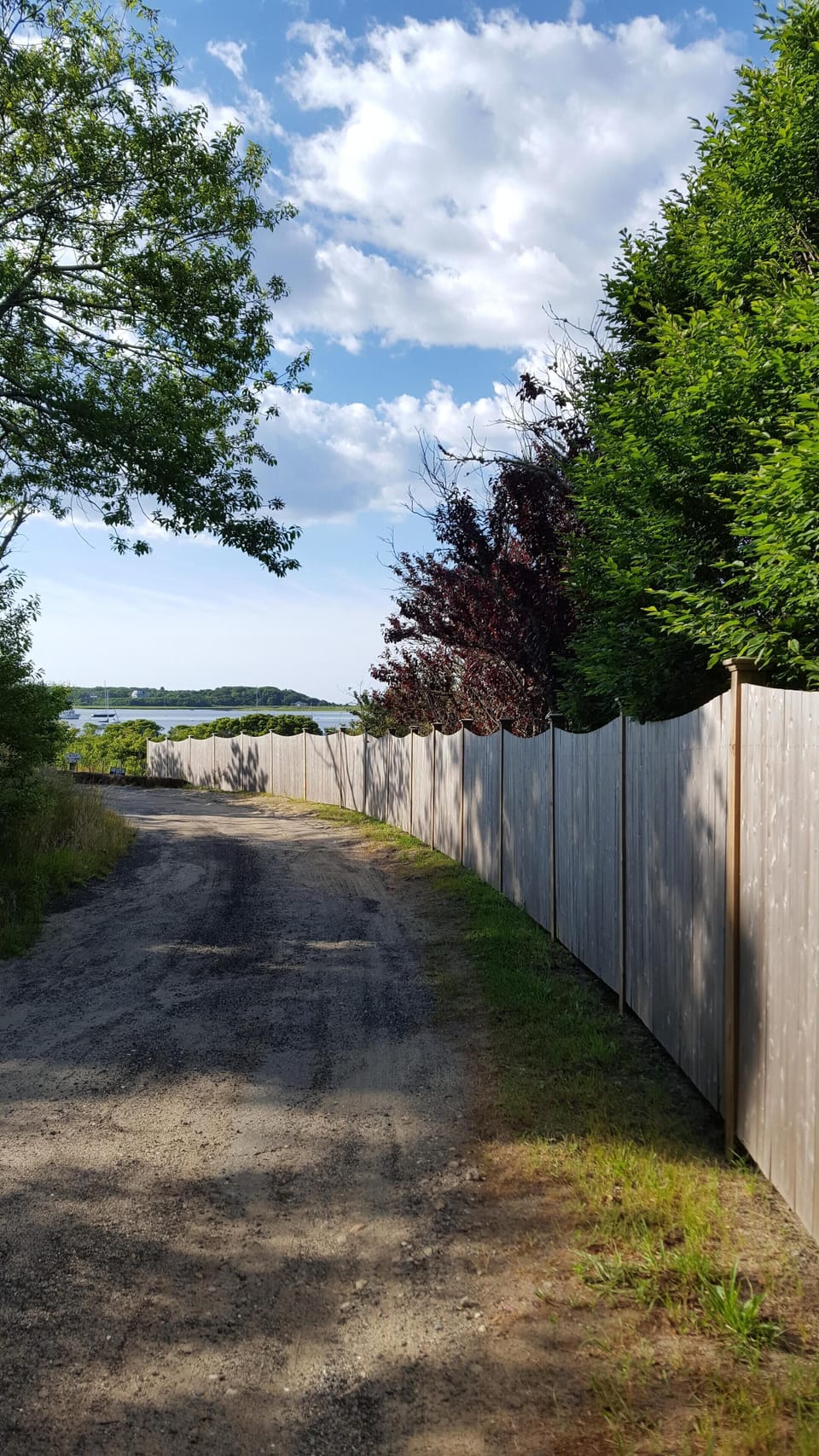 The walk down the town way to Stage Harbor and the beach.