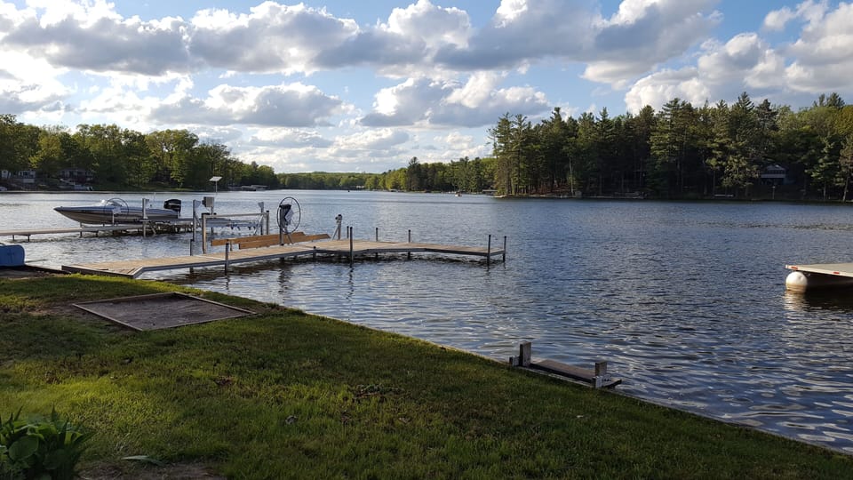 The dock, view from just outside the sliding door.