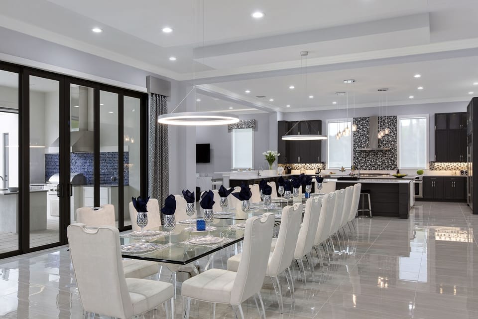Your dining room opens out into a fantastic open concept kitchen