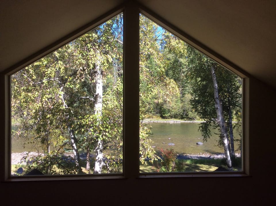 view from loft typical of all windows facing river