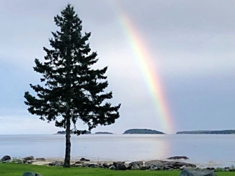 Rainbows add another touch of beauty to the view.