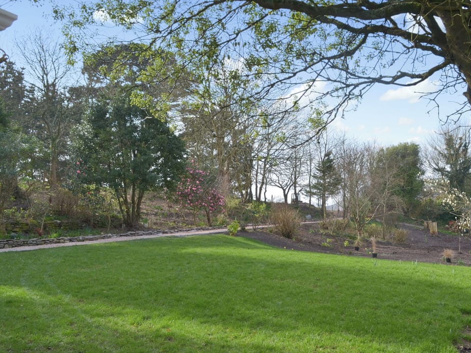 View over the garden | The Old Vicarage, Talland Bay, near Looe