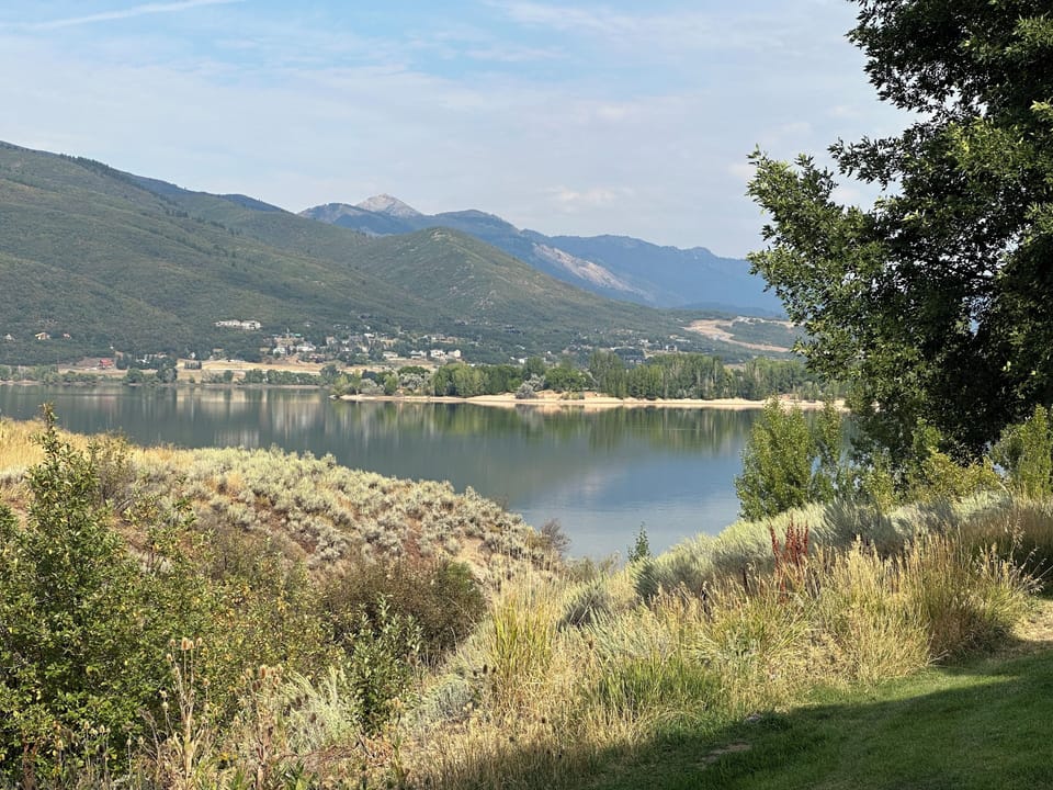 Pineview reservoir view from patio