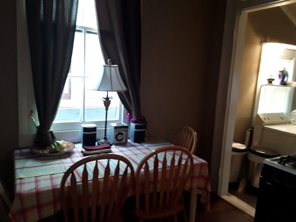 The kitchen table.