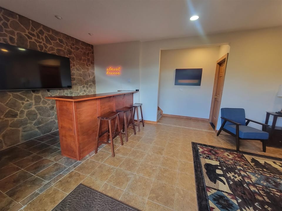 Walk out lower level: Bar and TV