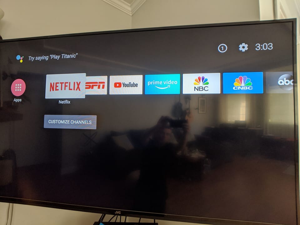 main house living room 60" Tv with Netflix and cable