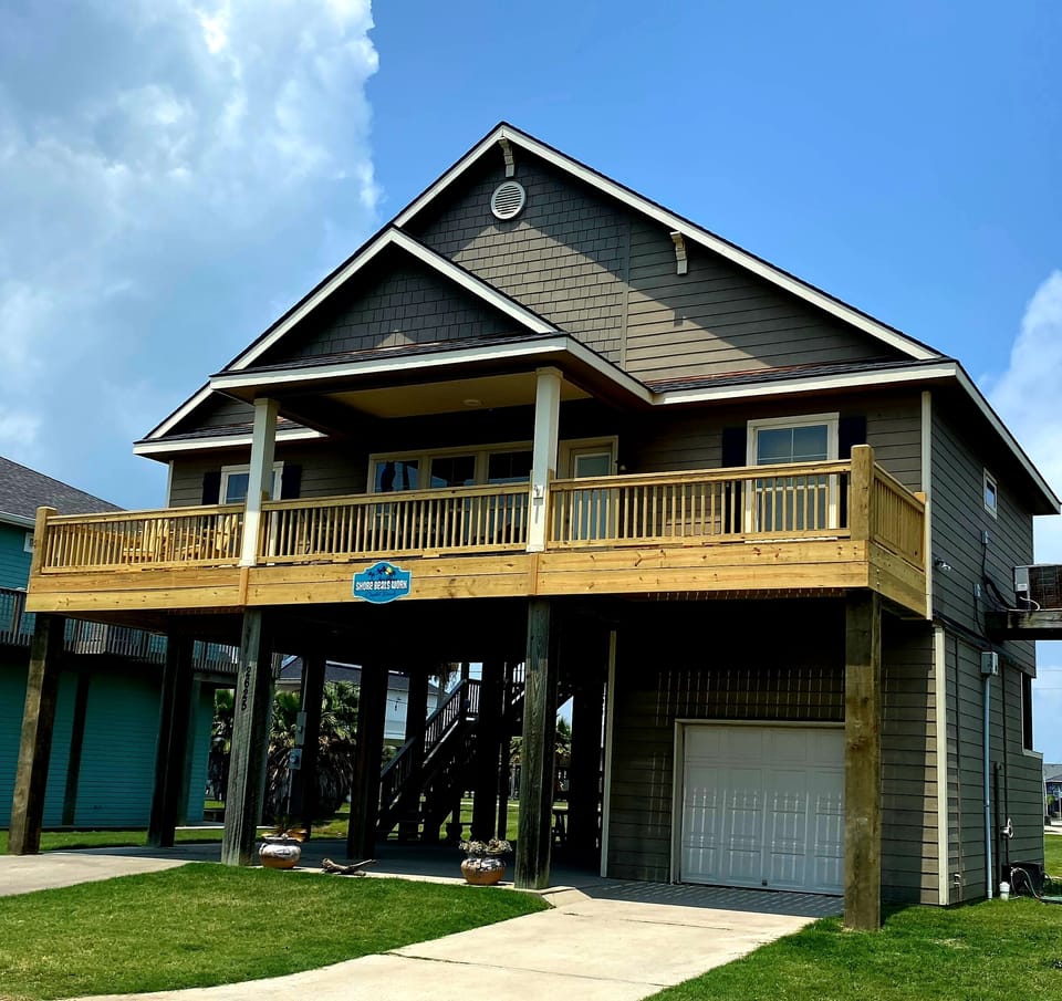 Front with new decking.