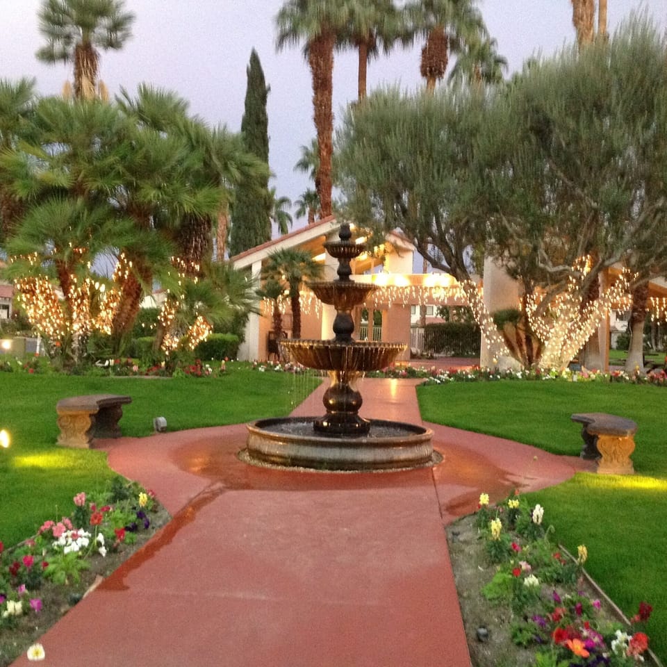 Walkway to pool area