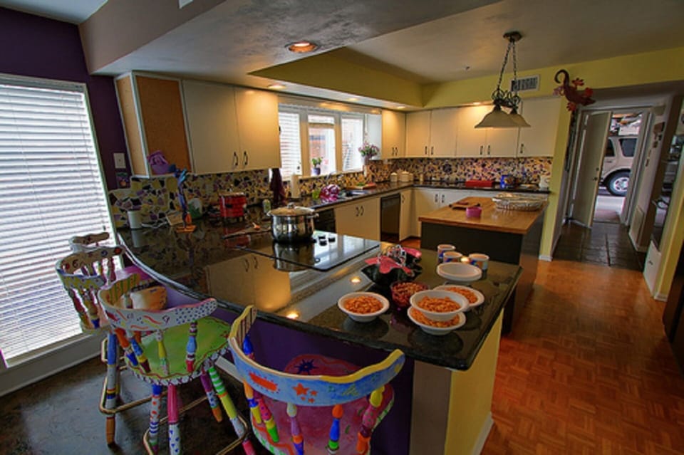 Colorful breakfast bar