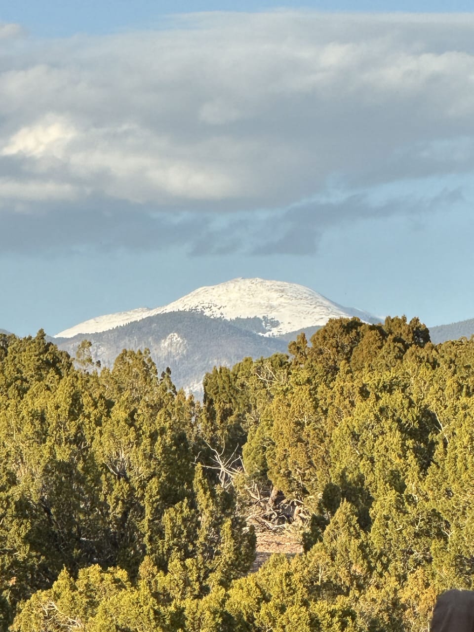 Winter view of mountains from back of house....