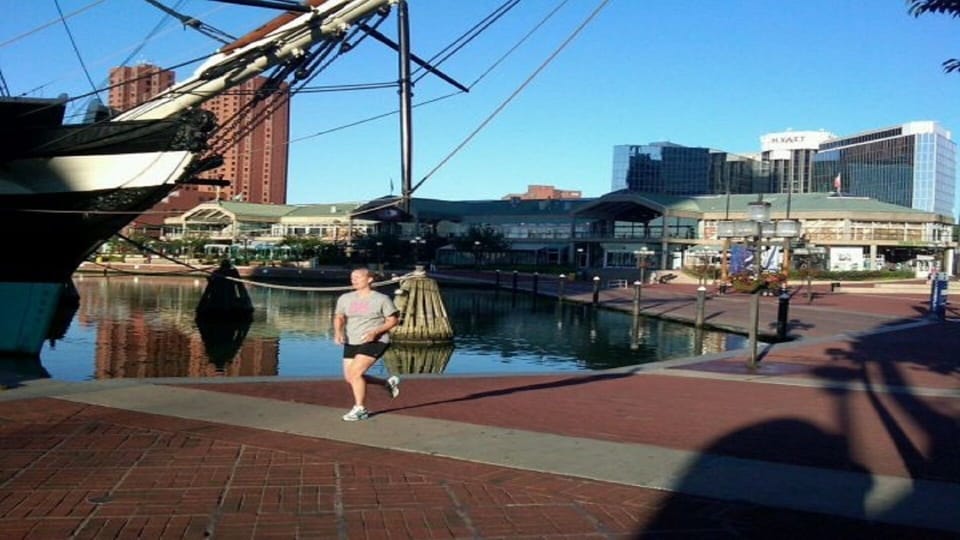 Baltimore Inner Harbor Running Trail is 1 block from the apartment