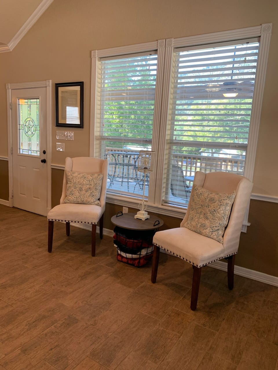Additional seating in living room 
