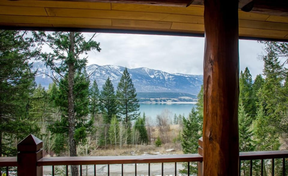 View of Lake from front window, empty lots in front of us right to the lake.