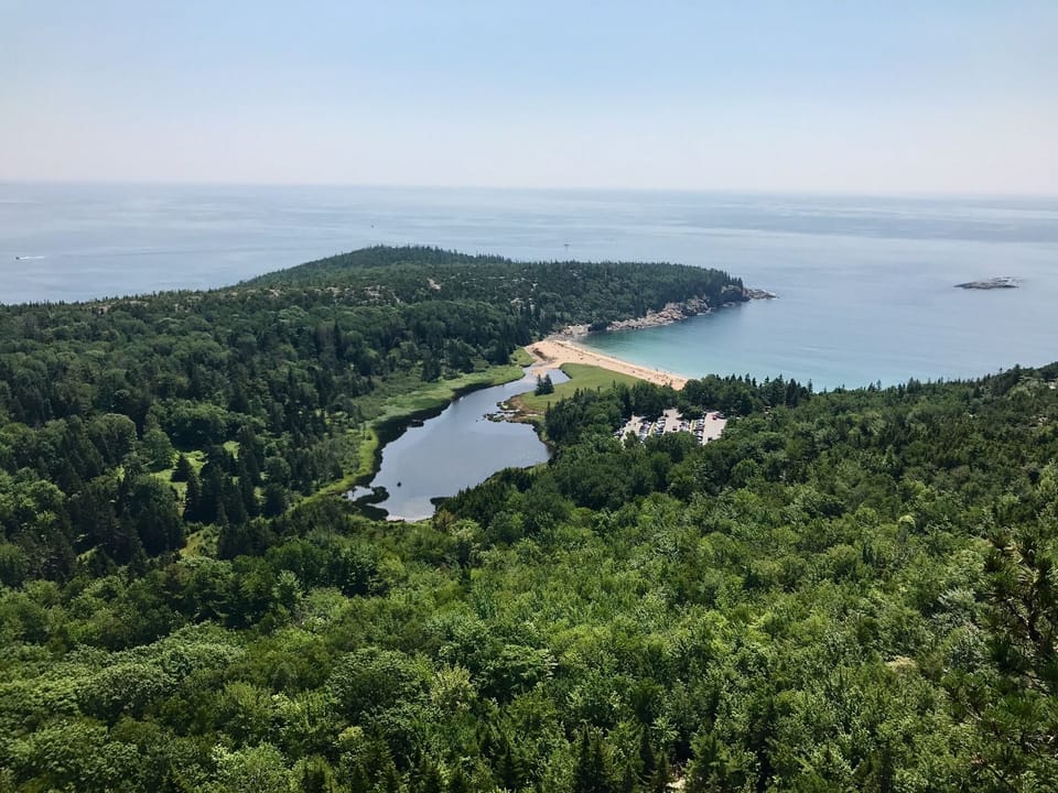 View of Sand Beach from the Bee Hive trail