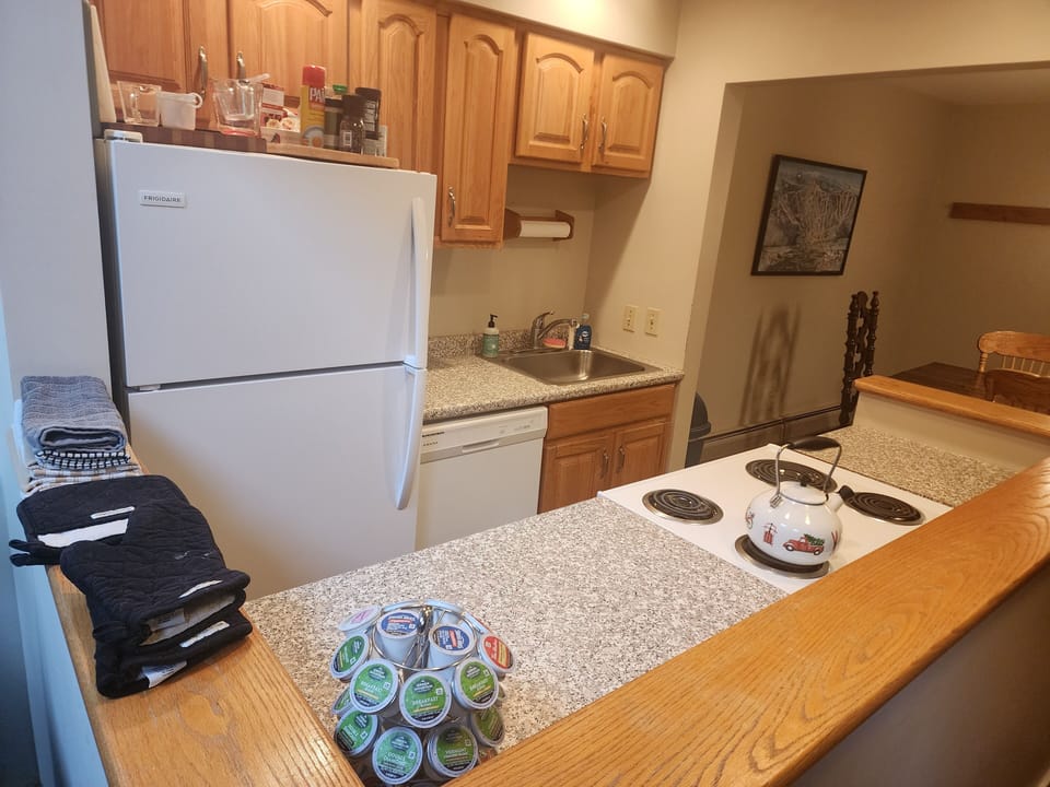 Kitchen from dining room (facing living room)