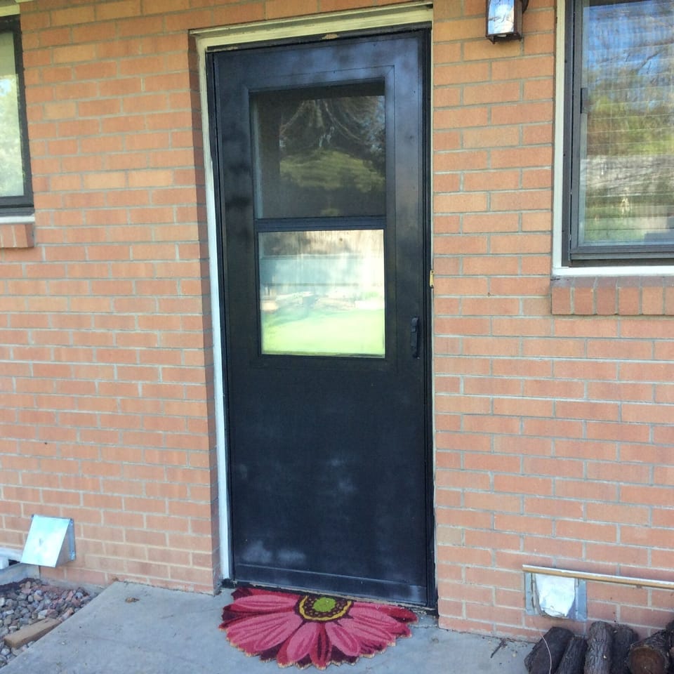 your entry way to the Wild Dandelion suite is in the back yard.