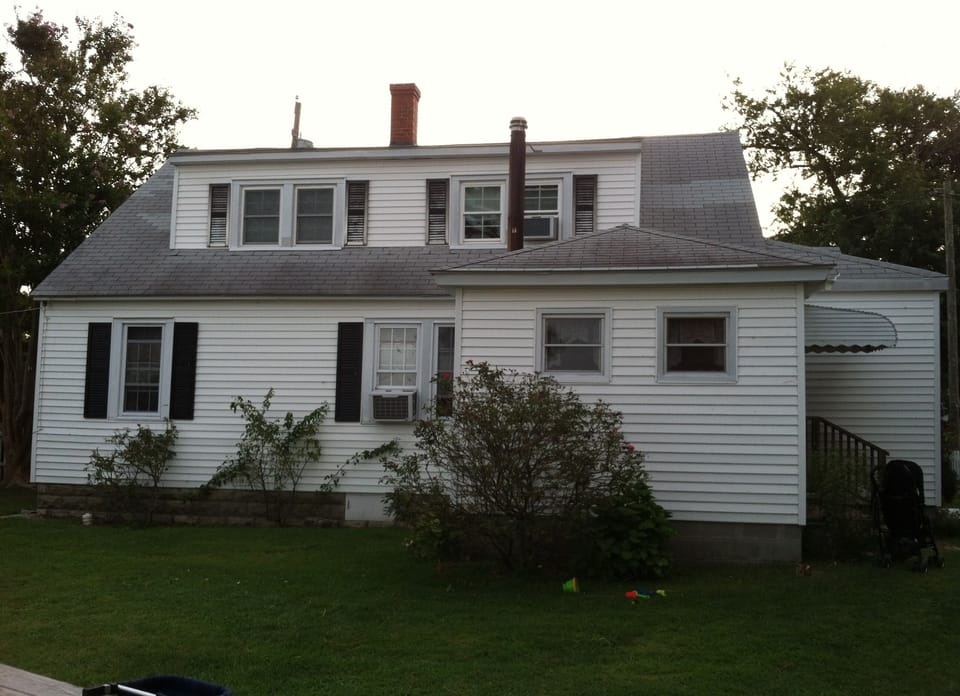 Back of house on waterfront
