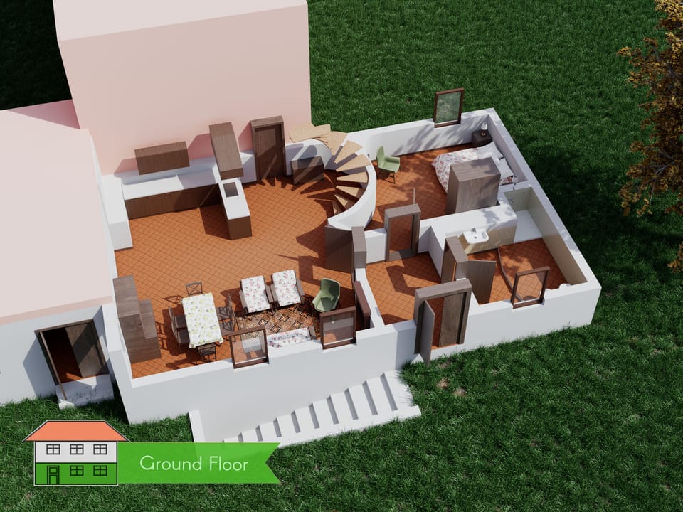 The Grape Pergola House: Ground floor plan