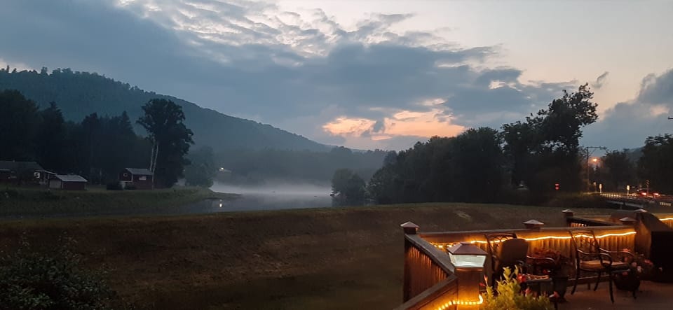 Sunset from the deck.
