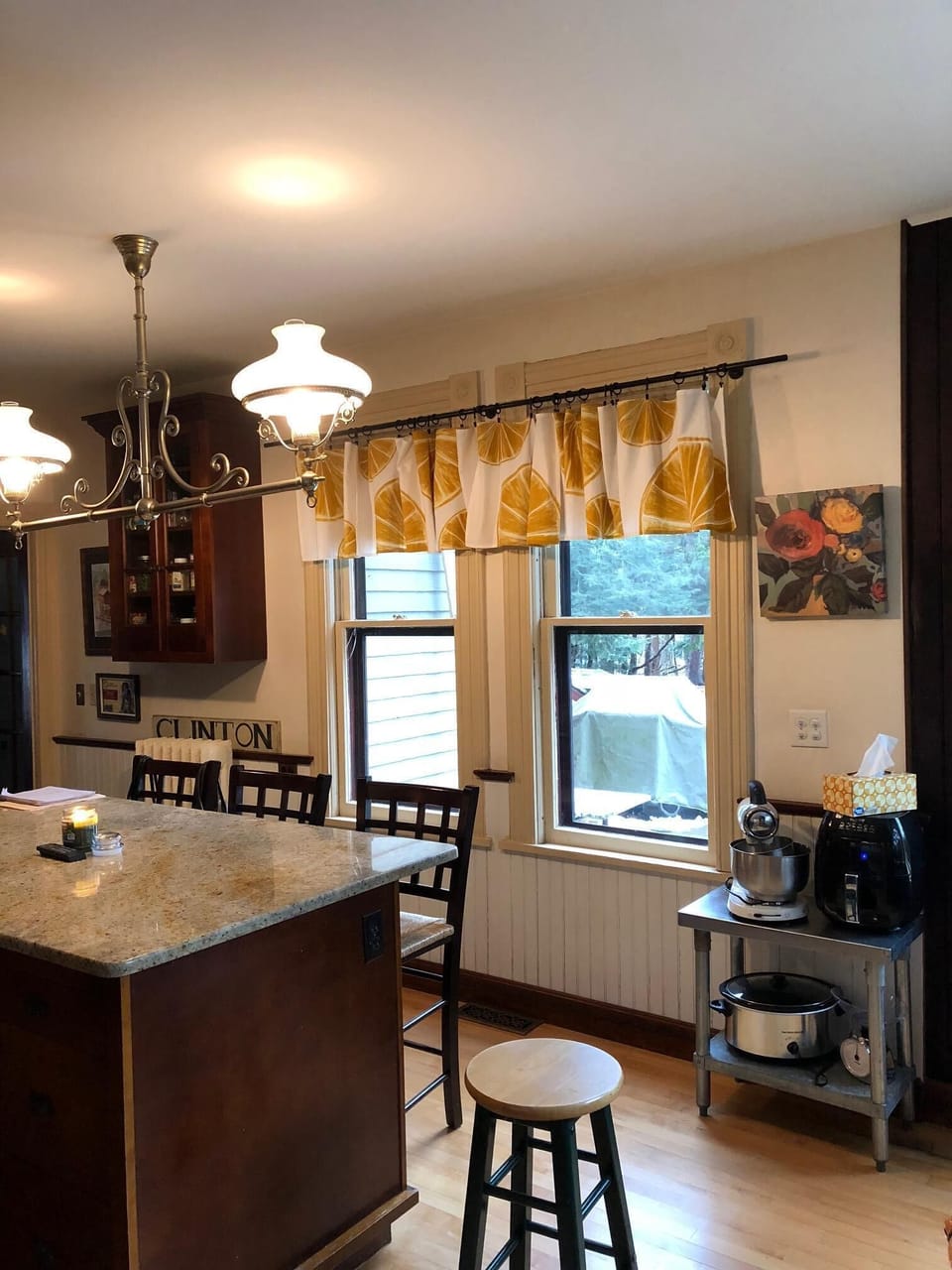 Large kitchen with large island. Gas stove, gas griddle and ice maker