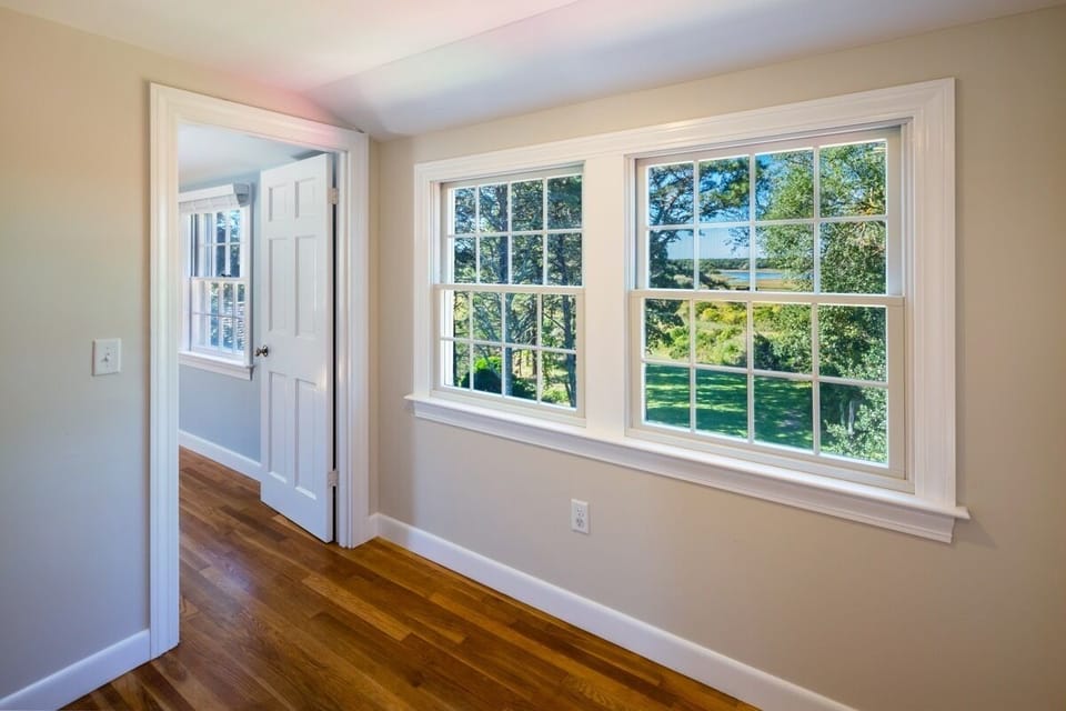 Views out to the marsh from the King bedroom upstairs