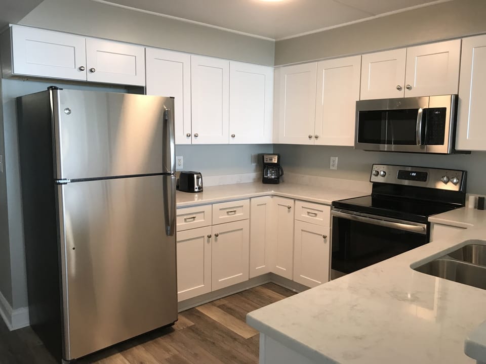 Includes all new stainless steel appliances