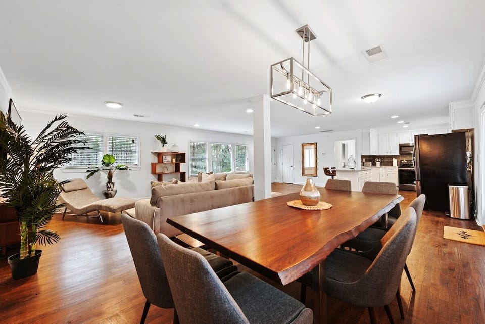 Spacious living areas, dining area shown-