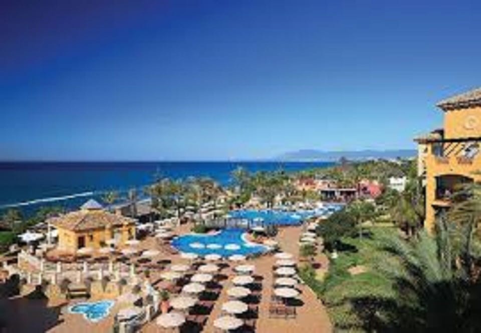 Overview of Main Pool and Beach from Beach Bar/Hot Tub/Kid's Pool Side
