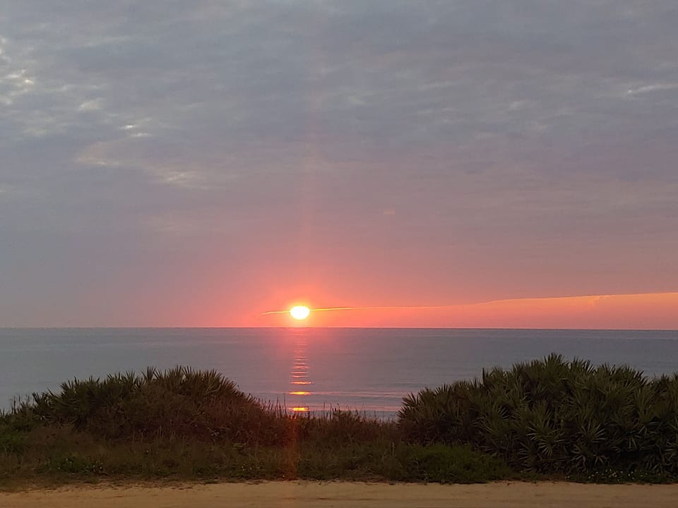 Sunrise on the Atlantic- view from front deck