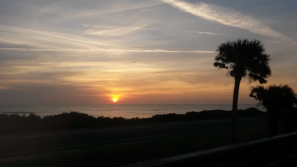 Sunrise on the Atlantic- view from front deck