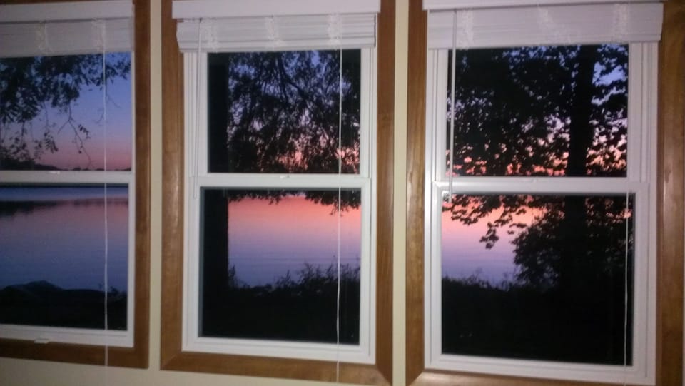 Sunrise from breakfast nook