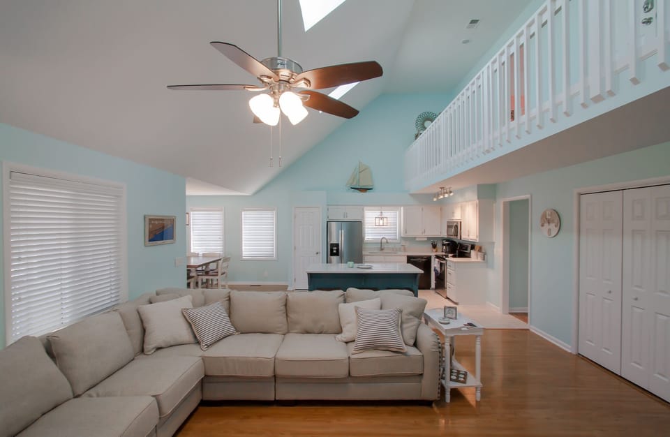 Living room and kitchen