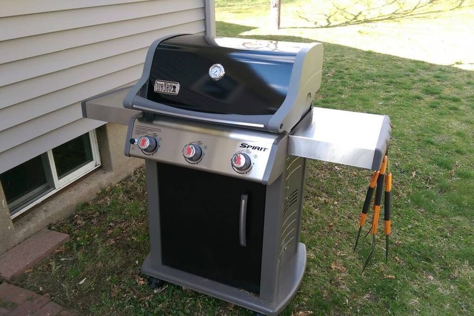 Nothing beats a juicy steak or fresh fish cooked on this Weber gas grill.