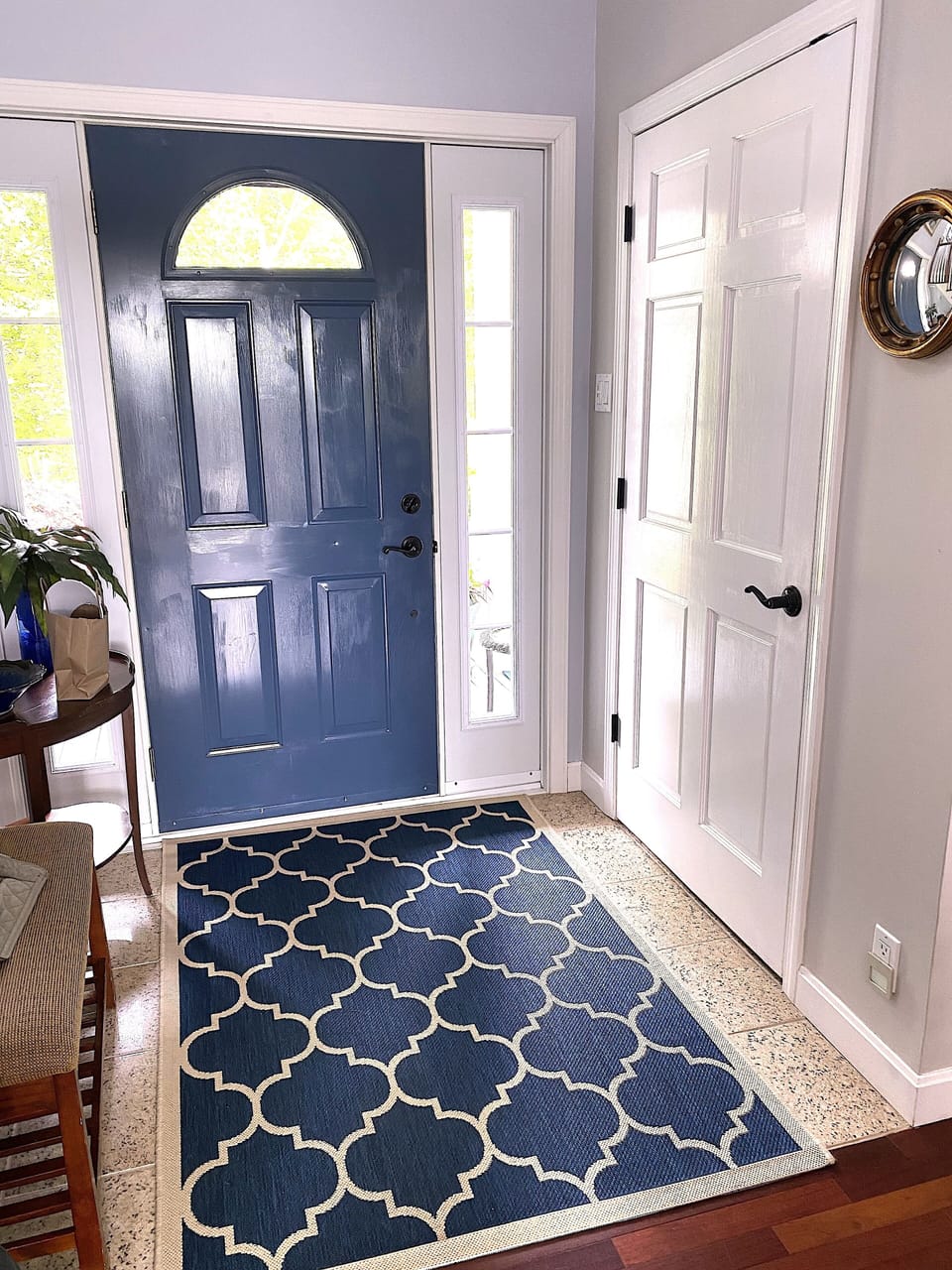 Convenient closet with games, beach chairs, first aid kit, shopping bags, etc.