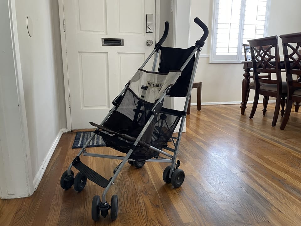 Stroller for your use, stored in the hallway closet. 