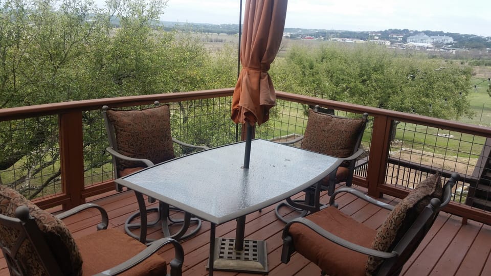 Enjoy the lake view as you have your breakfast, brunch, or dinner on the deck.