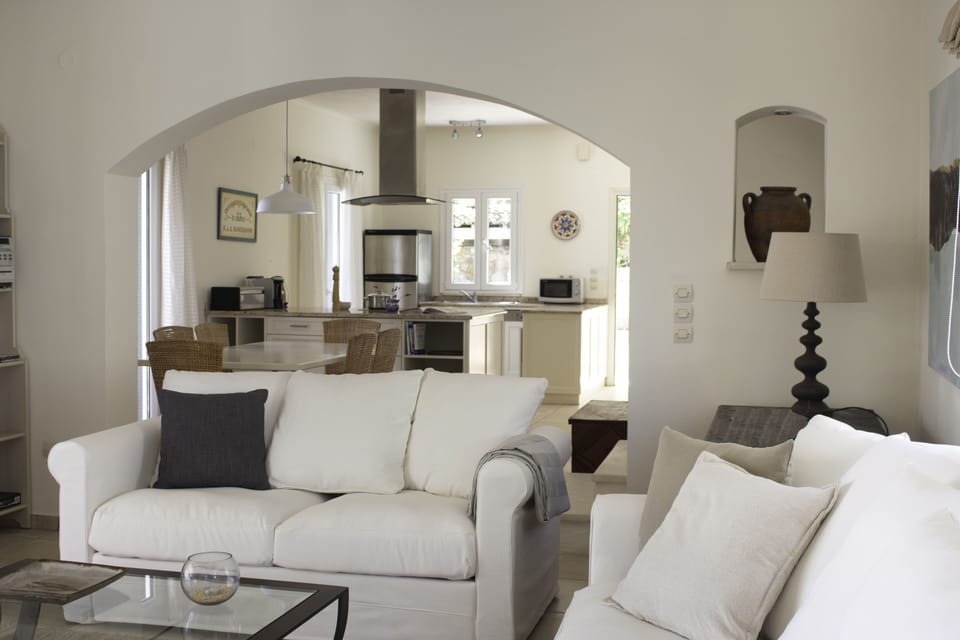 view to the kitchen from the sitting room..