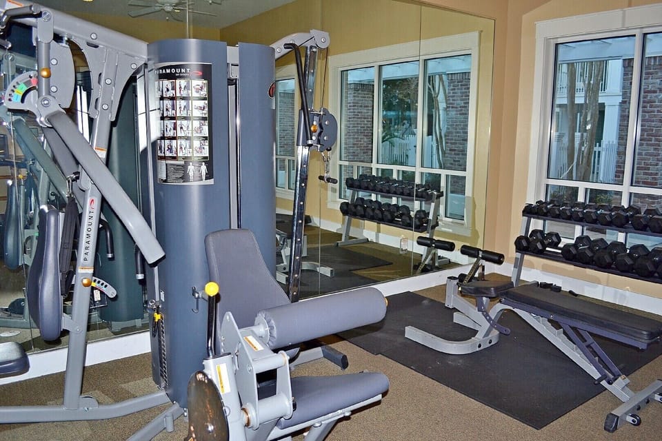 PH 229 - Gym - This gym even has free weights.