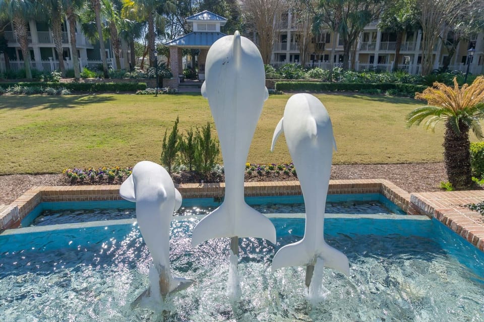 The Pilot House Courtyard - The grounds around Pilot House are beautiful with fun, beachy sculptures!