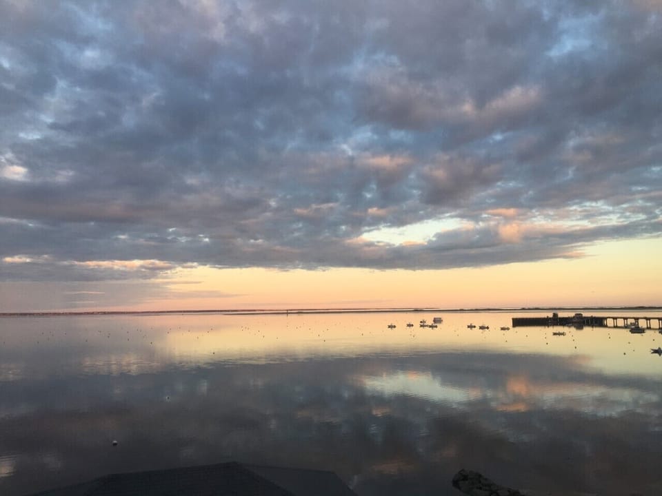 The sunset is wonderful from the beach at the end of the street. 