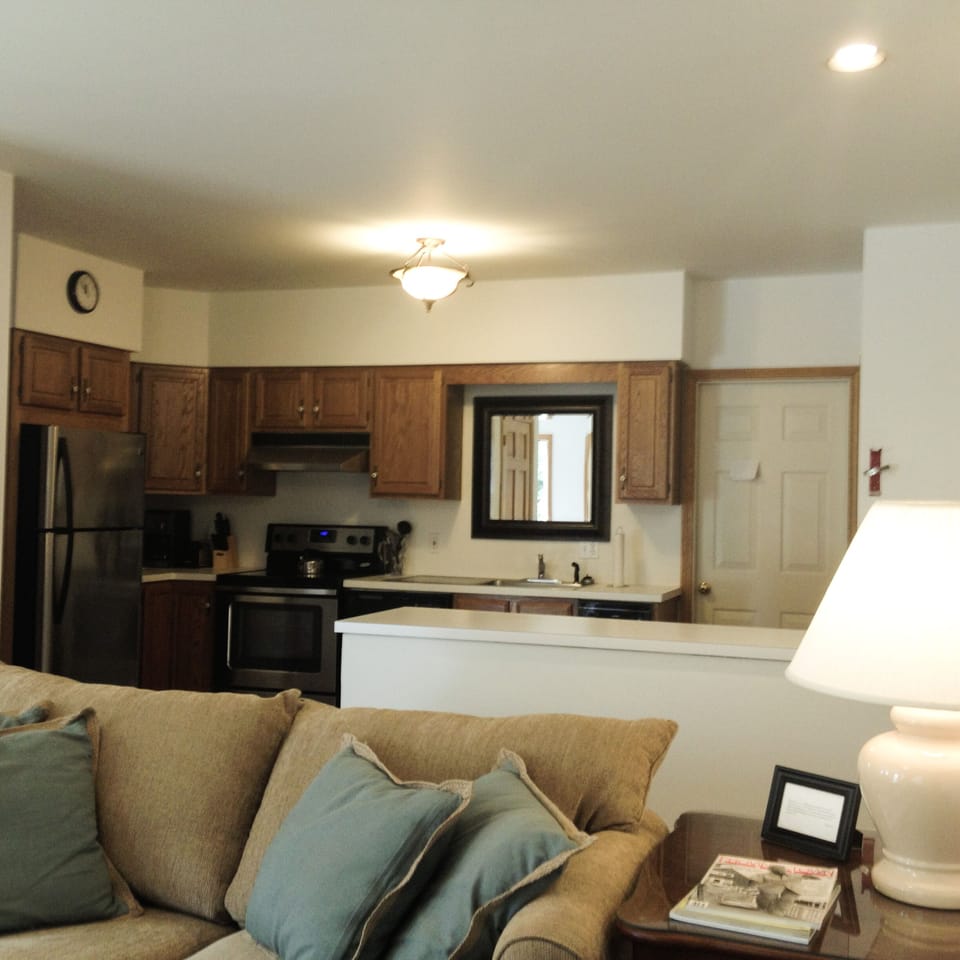 Kitchen With Bar,  Overlooking Living Room