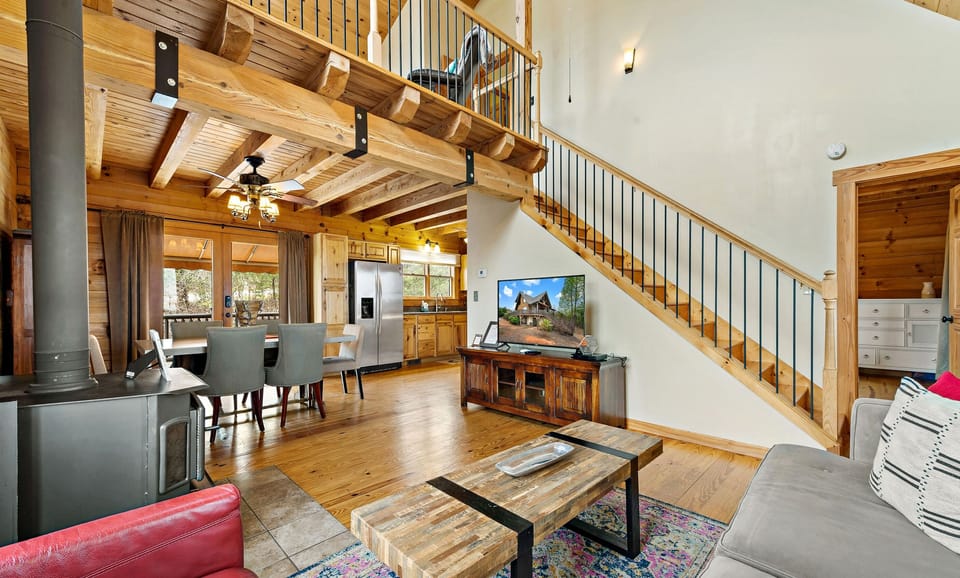 Stairs to the loft above