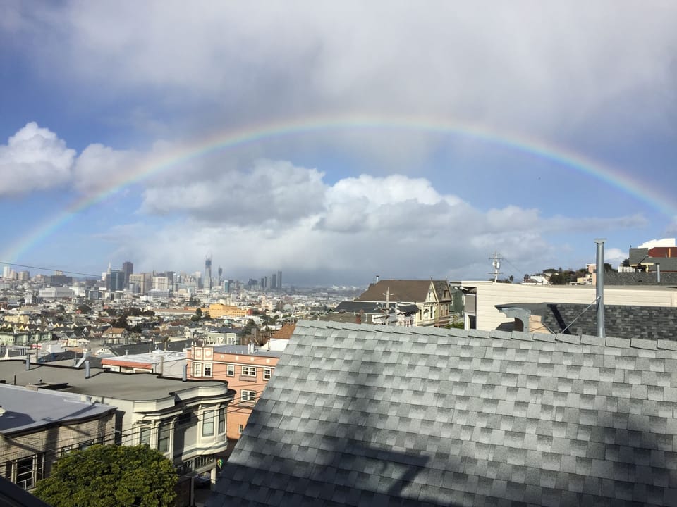 Downtown SF views (rainbow not guaranteed)