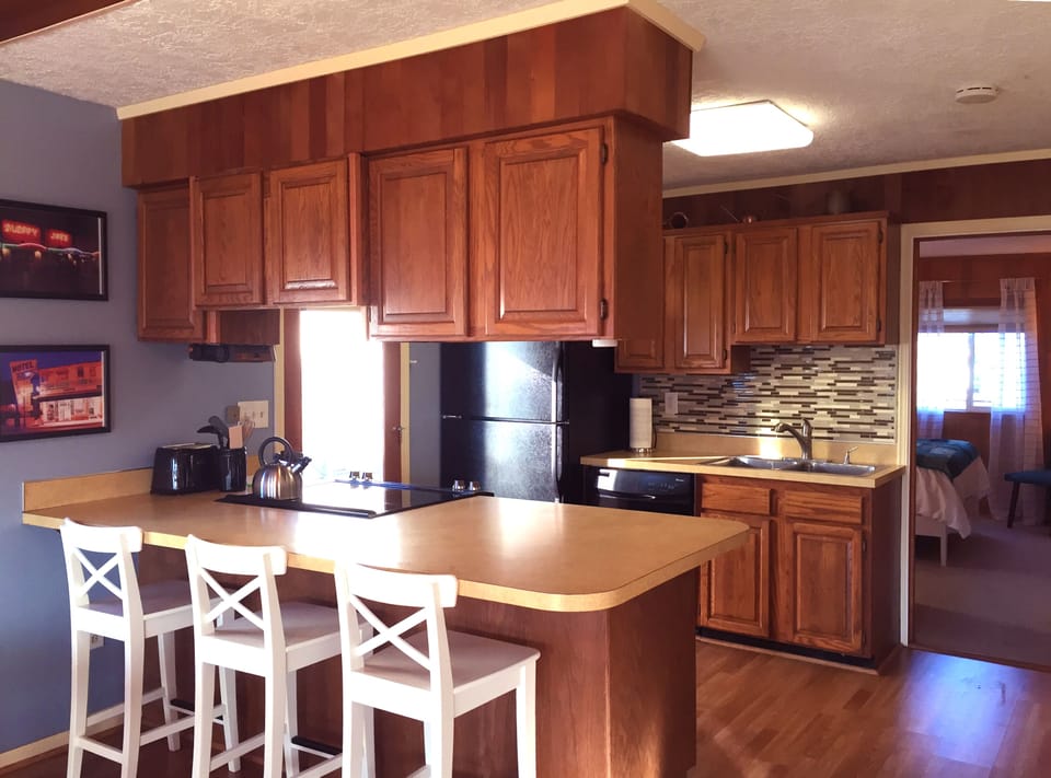 Enjoy cooking in the full kitchen, complete with all new appliances